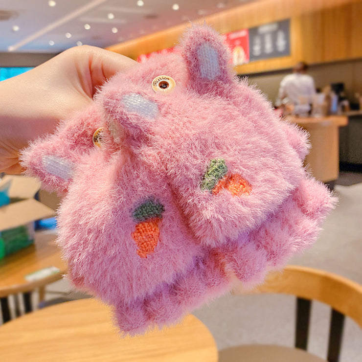 Thicken Five Finger Flip Mittens Baby Gloves For Autumn And Winter
