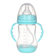 Wide Caliber PP Baby Bottle Anti-colic With Handle Straw