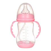 Wide Caliber PP Baby Bottle Anti-colic With Handle Straw