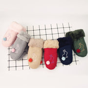 Suede Mittens Double Thickened To Keep Warm
