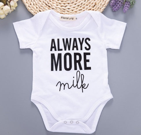 White Short Sleeve Baby Bodysuits