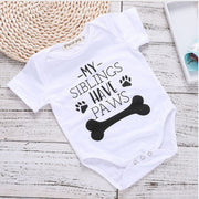 White Short Sleeve Baby Bodysuits