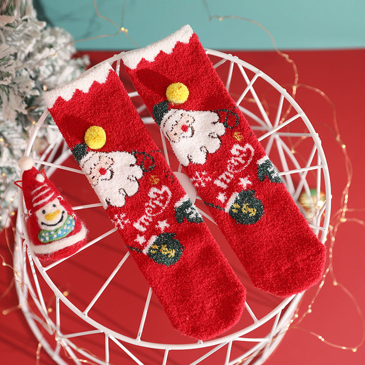 No Heel Parent-child Socks Warm Baby Socks