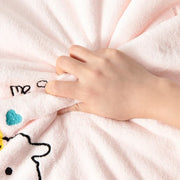 Kids Cape Bath Towel Cartoon Soft Coral