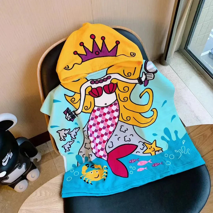 Baby Bath Towel Kids Beach Towel with Hood Boys Girls Hooded