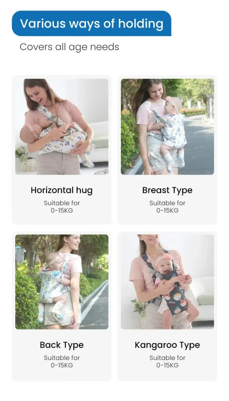 Baby Carrier Front Carry Horizontal Waist Stool Adjustable Ergonomic