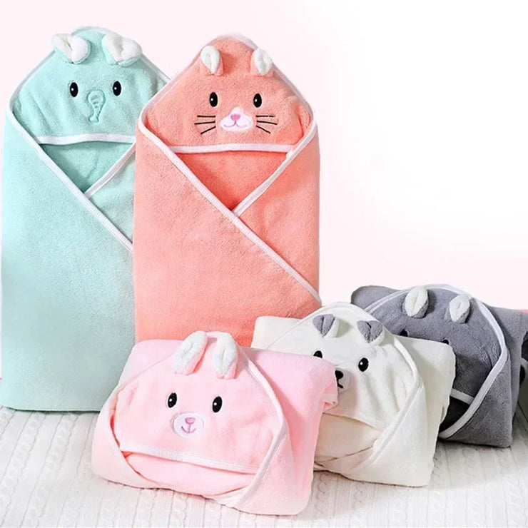 Super Soft Bath Towel Blanket Warm Sleeping Swaddle Wrap for Infant Boys Girls