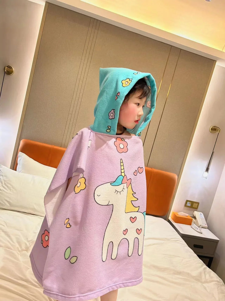Baby Bath Towel Kids Beach Towel with Hood Boys Girls Hooded