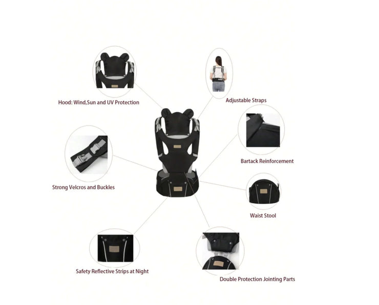Baby Carrier, 6-in-1 Baby Carrier
