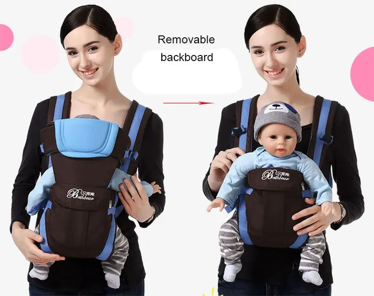 Baby Sling Carrier, 4-in-1 Ergonomic Baby Backpack Carrier
