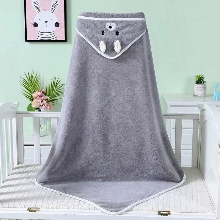 Cartoon Animal Baby Hooded Bath Towels
