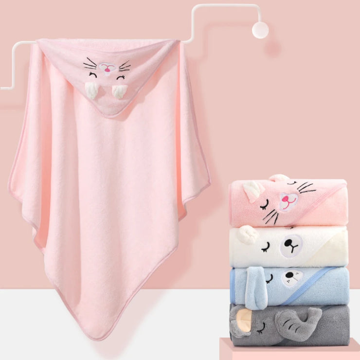 Super Soft Bath Towel Blanket Warm Sleeping Swaddle Wrap for Infant Boys Girls