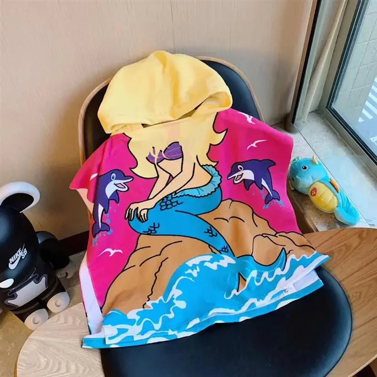Baby Bath Towel Kids Beach Towel with Hood Boys Girls Hooded