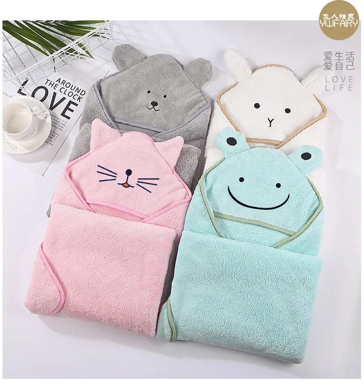 Super Soft Bath Towel Blanket Warm Sleeping Swaddle Wrap for Infant Boys Girls