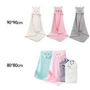 Super Soft Bath Towel Blanket Warm Sleeping Swaddle Wrap for Infant Boys Girls