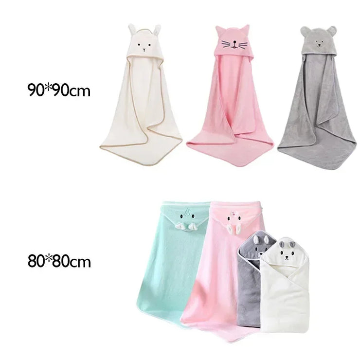 Super Soft Bath Towel Blanket Warm Sleeping Swaddle Wrap for Infant Boys Girls