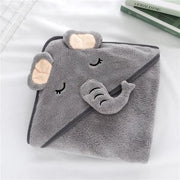 Cartoon Animal Baby Hooded Bath Towels