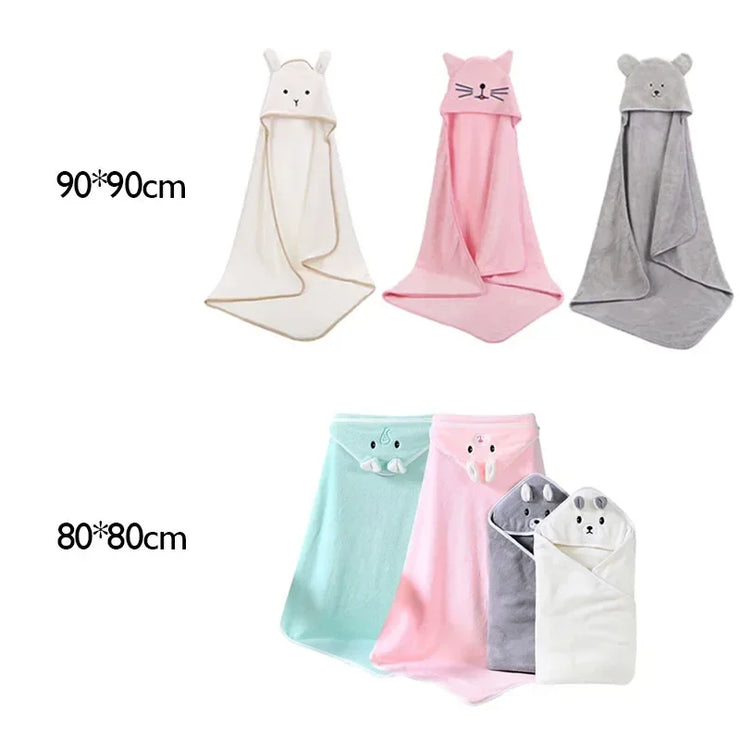 Super Soft Bath Towel Blanket Warm Sleeping Swaddle Wrap for Infant Boys Girls