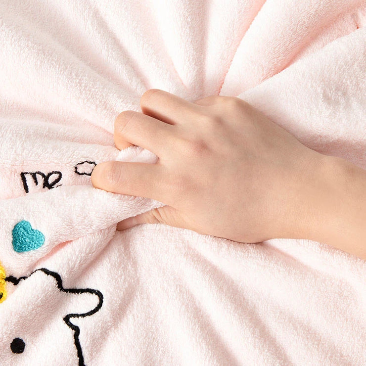 Kids Cape Bath Towel Cartoon Soft Coral