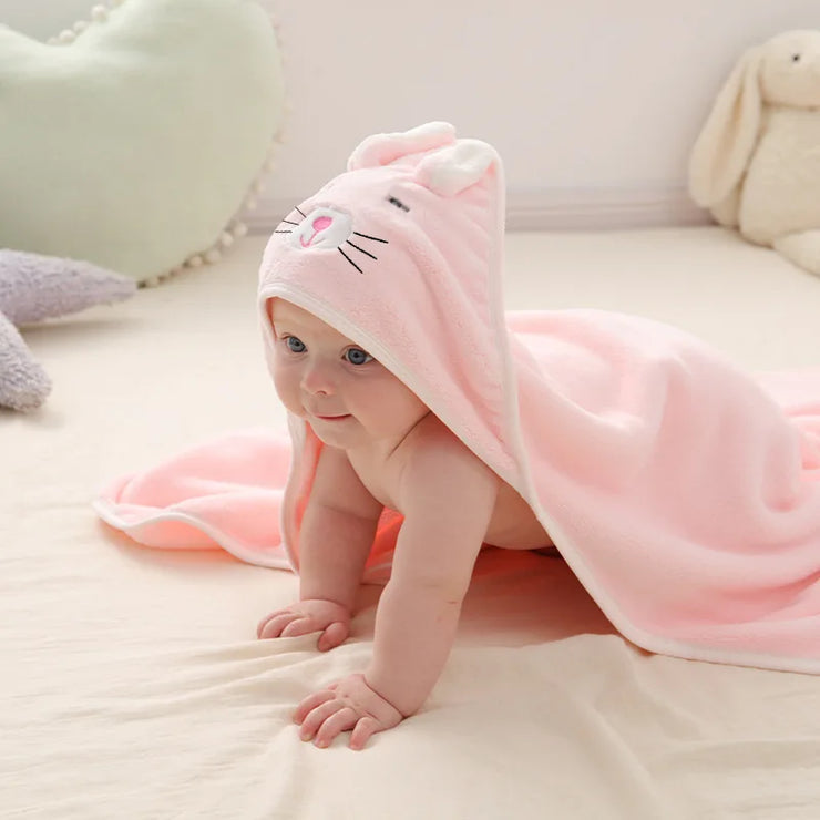 Super Soft Bath Towel Blanket Warm Sleeping Swaddle Wrap for Infant Boys Girls