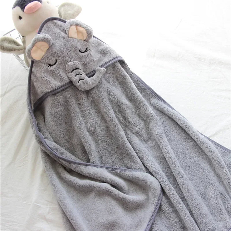 Baby Hooded Bath Towels Cartoon Animal