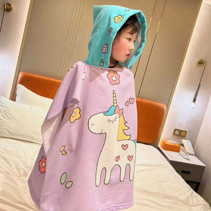 Baby Bath Towel Kids Beach Towel with Hood Boys Girls Hooded