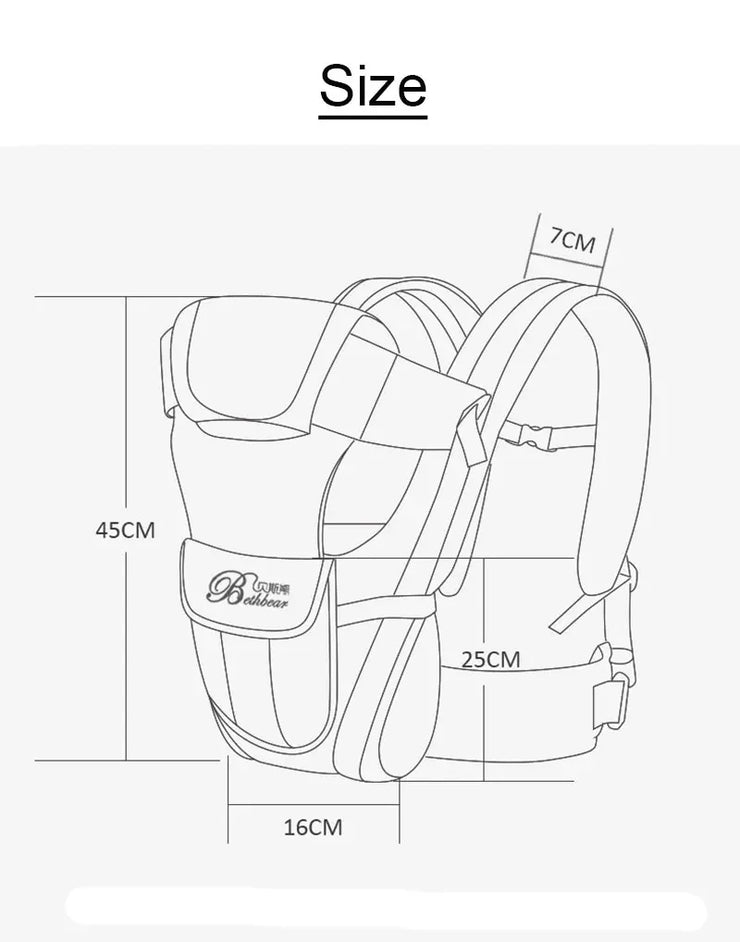Baby Sling Carrier, 4-in-1 Ergonomic Baby Backpack Carrier