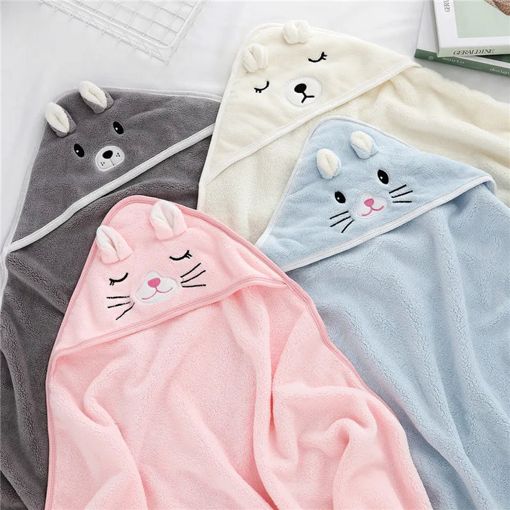 Super Soft Bath Towel Blanket Warm Sleeping Swaddle Wrap for Infant Boys Girls