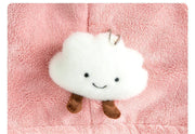 Kids Cape Bath Towel Cartoon Soft Coral