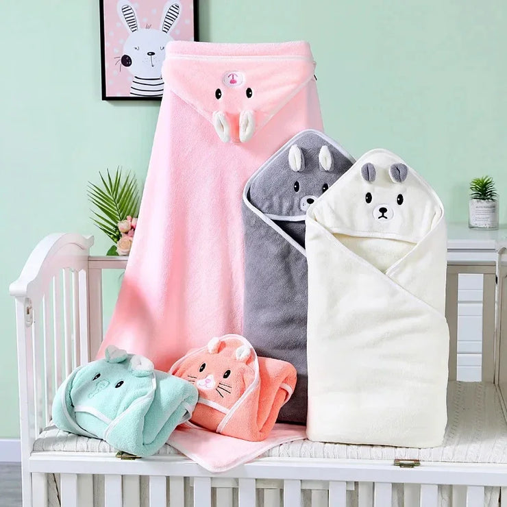 Baby Hooded Bath Towels Cartoon Animal
