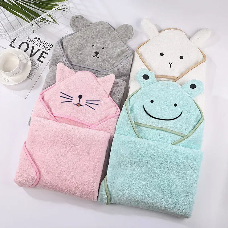 Super Soft Bath Towel Blanket Warm Sleeping Swaddle Wrap for Infant Boys Girls
