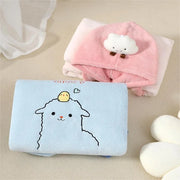Kids Cape Bath Towel Cartoon Soft Coral
