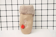 Suede Mittens Double Thickened To Keep Warm