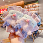 Thicken Five Finger Flip Mittens Baby Gloves For Autumn And Winter