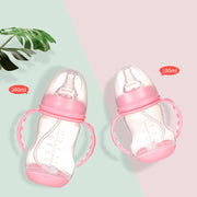 Wide Caliber PP Baby Bottle Anti-colic With Handle Straw