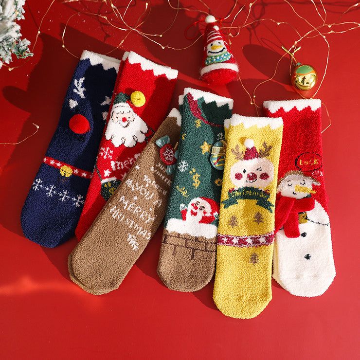 No Heel Parent-child Socks Warm Baby Socks